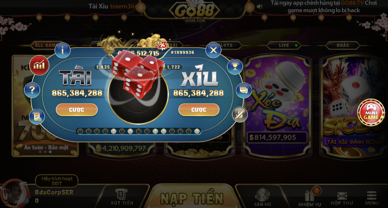 Game tài xỉu go88